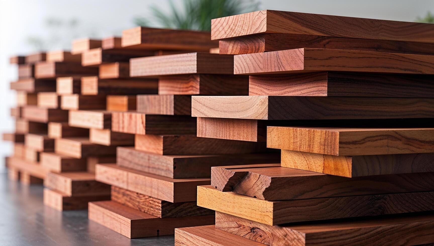 Teak wood logs